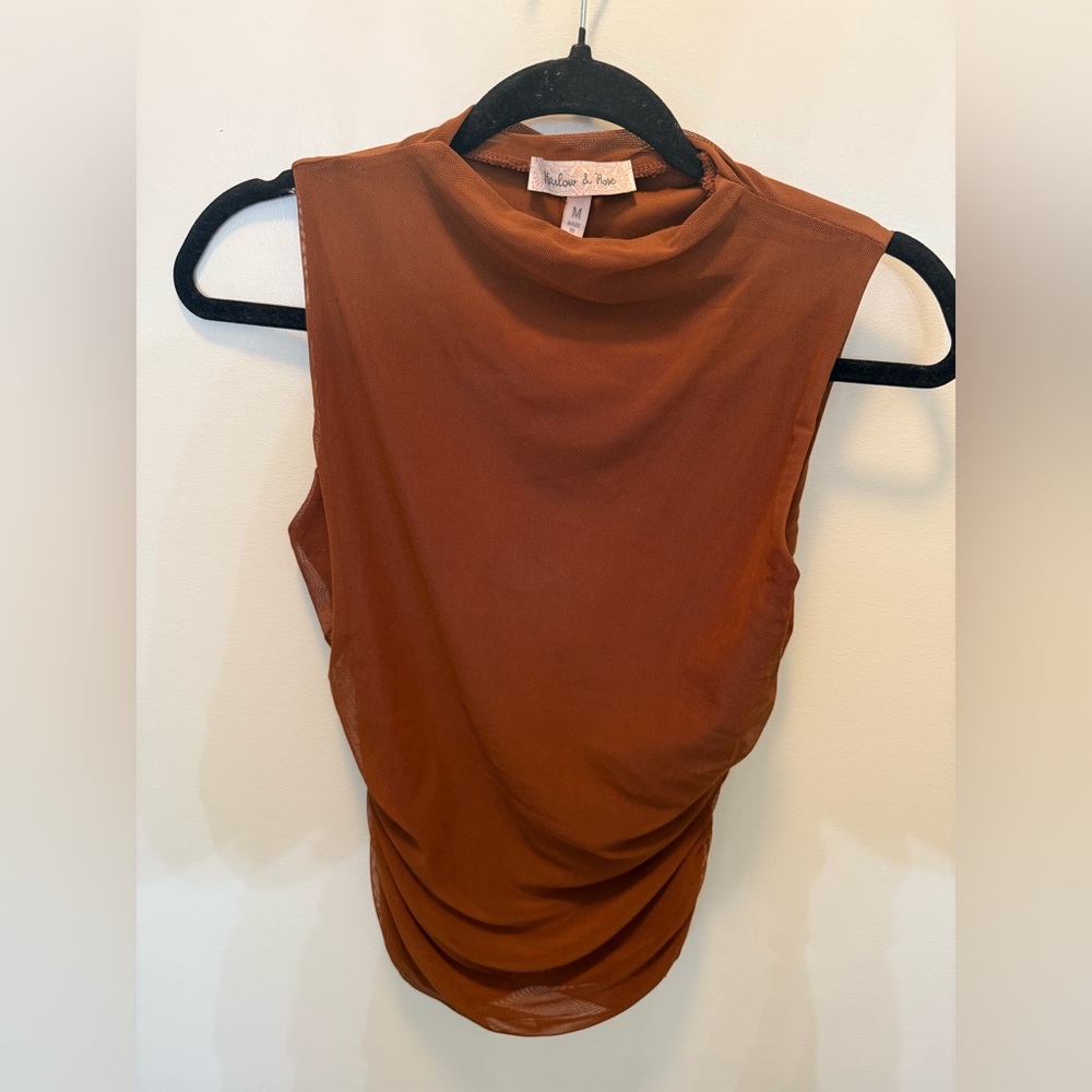 NWT Harlow‎ & Rose Two Piece Top and Skirt Set in Brown and Blue - Size M - Picture 3 of 12